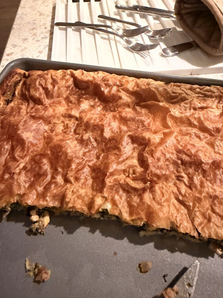 Kukukopita - kuku sabzi meets spanakopita