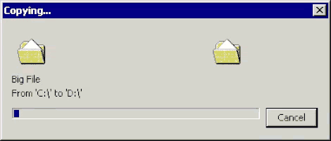 The old Windows "Copying..." dialog